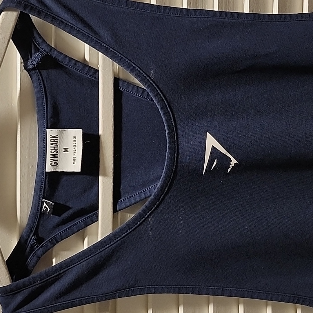 Gymshark Navy React Stringer Tank M